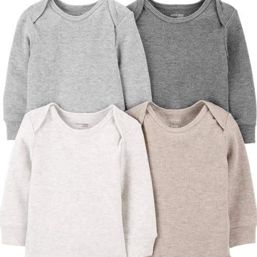 Simple Joys by Carter's Unisex-Baby 4-Pack Long-Sleeve Thermal BodysuitBodysuit