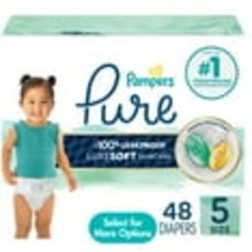 SIZE 5: 48 ct - Pampers Pure Protection Diapers - Hypoallergenic, Leak Resistant