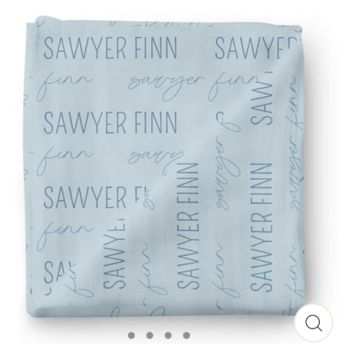 Personalized Baby Name Swaddle Blanket