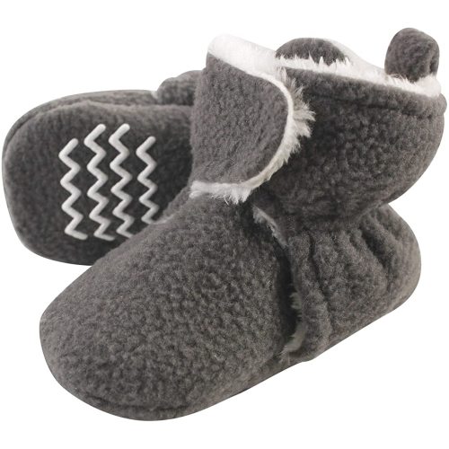 Hudson Baby Unisex Baby Cozy Fleece and Faux Sherpa Booties