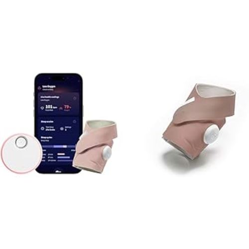 Owlet Dream Sock® Smart Baby Monitor with Extra Dusty Rose Sock