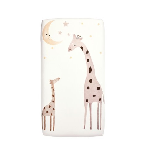 Goldie Giraffe Picture Perfect Organic Cotton Crib Fitted Sheet