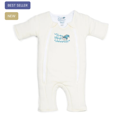 Cream Baby Merlin’s Magic Sleepsuit | Soft 100% Cotton Infant Sleepsuit