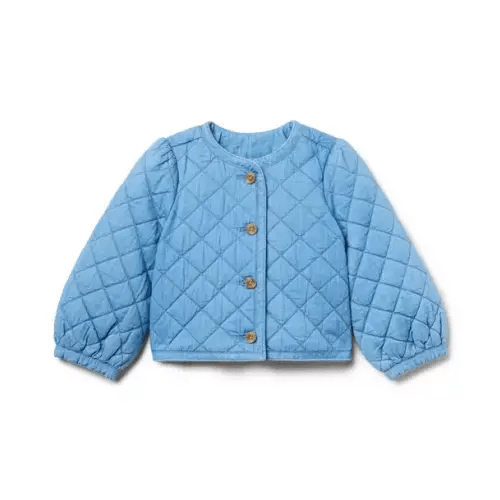 Girl Gaia Light Wash The Chambray Quilted Jacket by Janie and Jack