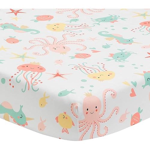 Bedtime Originals Ocean Mist Fitted Crib Sheet, Multicolor