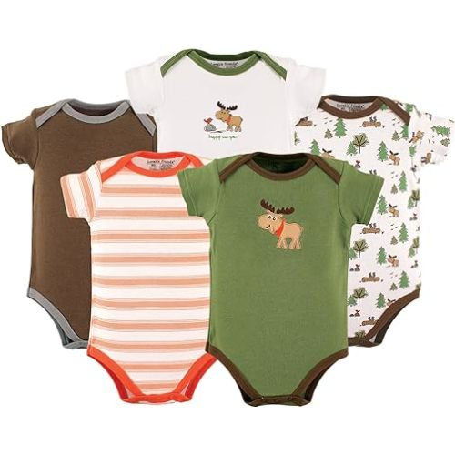 Luvable Friends Baby Girls' Cotton Bodysuits