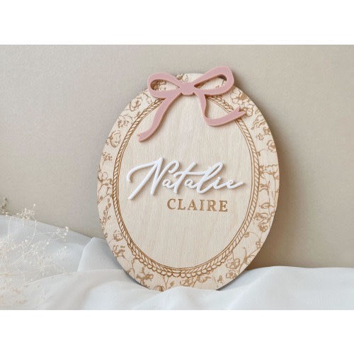 Baby Name Sign for Hospital Baby Girl Sign Hospital Keepsake Newborn Gift Birth Stat Sign Baby Name Announcement Sign Personalized Baby Gift