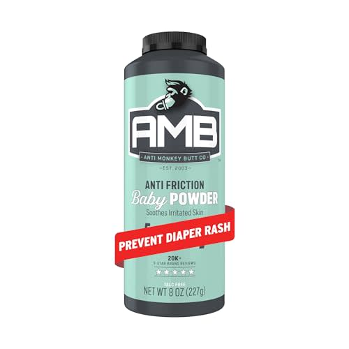 Anti Monkey Butt Baby Powder - Talc-Free Cornstarch Powder for Diaper Rash Prevention - Calamine & Hypoallergenic Formula for Anti-Chafing & Itch Relief - 8 oz
