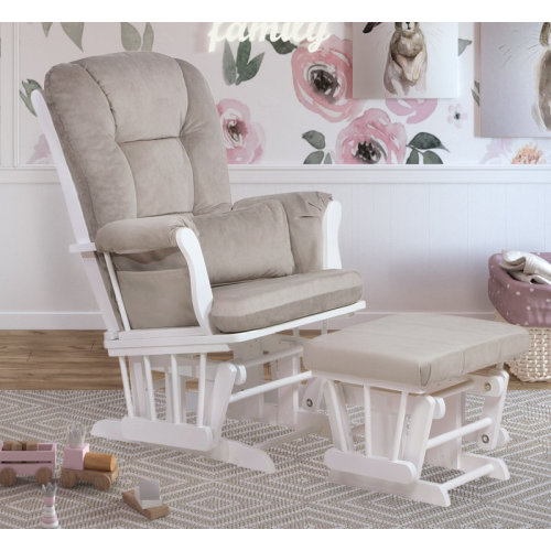 Rosalind Wheeler Maelys Glider with Ottoman & Reviews | Wayfair