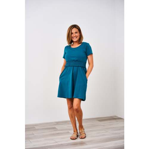 Latched Mama Ruched Waist Nursing Dress 1X