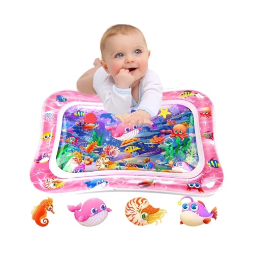 Infinno Tummy Time Mat Premium Baby Water Play Mat for Infants and Toddlers Baby Toys for 3 to 24 Months, Strengthen Your Baby's Muscles, Pink Theme Toy : Amazon.com.au: Baby