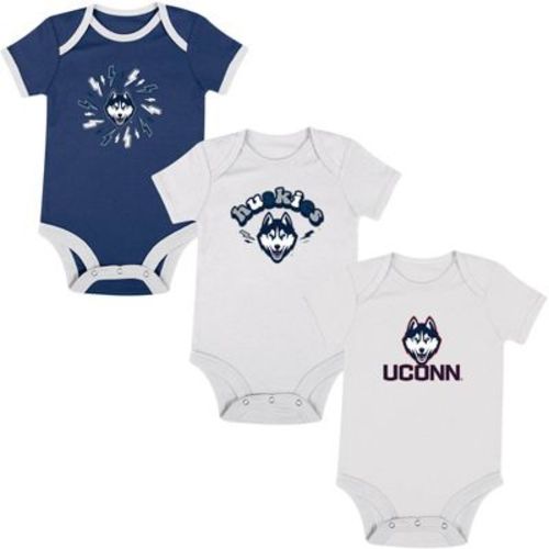 Ncaa Uconn Huskies Infant Boys' 3pk Short Sleeve Bodysuit - 3-6m