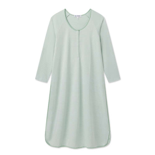 LAKE | Women | Pima Cotton Pajamas | Parisian Green Maternity Long Sleeve Nightgown