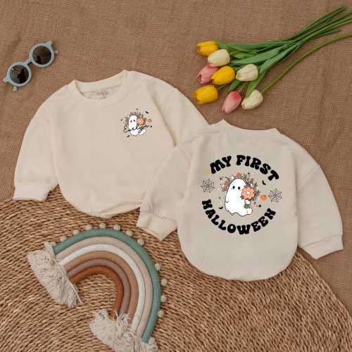 Personalized My First Halloween Baby Romper, Halloween Baby Bodysuit, First Halloween Baby Outfit, Fall Baby Clothes, Halloween Baby Shower