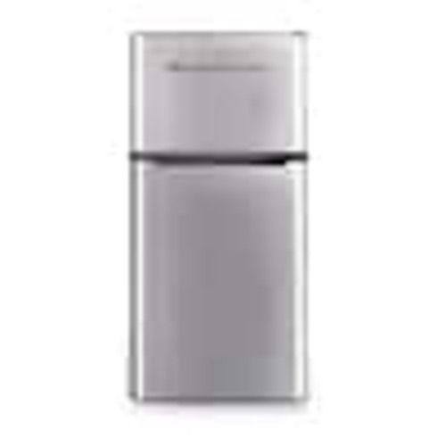 Frigidaire 4.5 cu. ft. 2 Door Mini Fridge in Chrome Trim and Platinum Design with Freezer and Manual Defrost EFR451-C