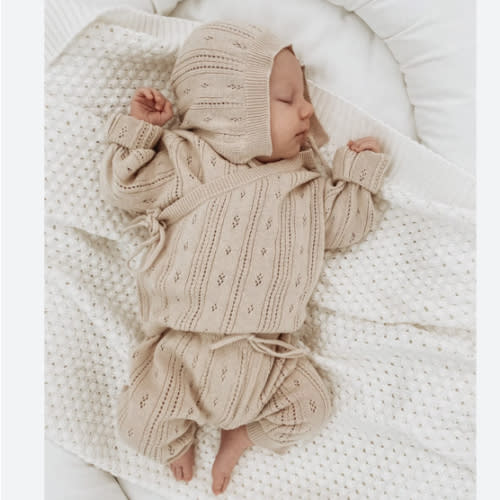 Bring Me Home Pointelle Set - Beige