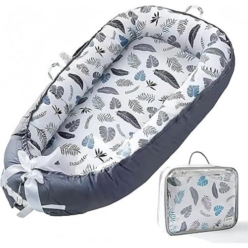 Baby Lounger for Newborn 0-24 Months Soft Baby Nest Cover Co Sleeping Organic Breathable Snuggle Nest Me Lounger Pillow for Infants