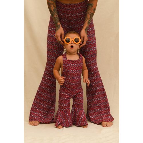 Kids Bell Bottom Jumpsuit - Baby Bell Bottoms - Toddler Jumpsuit - Mommy and Me Matching Outfits - Psychedelic Jumpsuit - Retro kids vintage