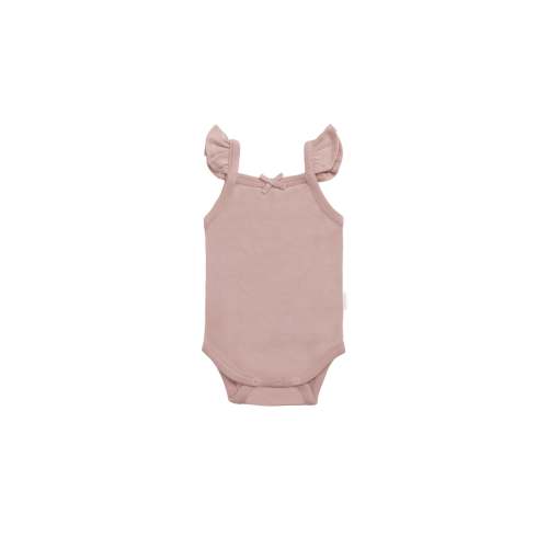 Organic Cotton Bettina Bodysuit - Powder Pink