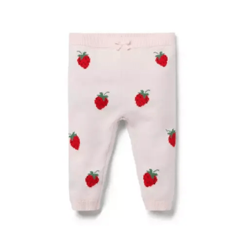 Newborn Pink Pearl Strawberry Baby Strawberry Sweater Pant by Janie and Jack