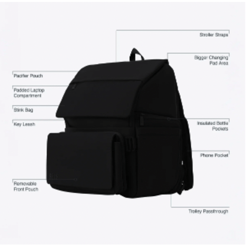 BÉIS 'The Ultimate Diaper Backpack' in Black - Diaper Bag & Diaper Backpack