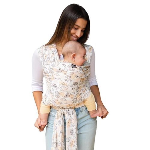 Moby Baby Wrap Carrier Featherknit for Newborns to Toddlers (8-33lbs), Infant Sling Carrier, Lightweight & Hands Free Design, Adjustable for All Body Types (Disney's Aloha Stitch)