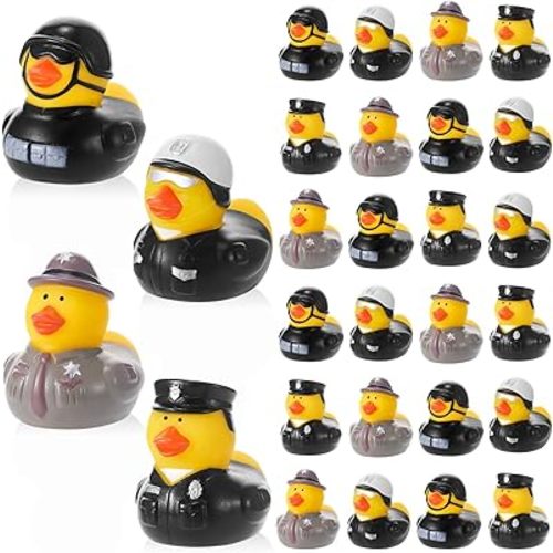 Deekin 12 Pcs Rubber Ducks Bulk 2 Inch Rubber Ducks Party Favor Decorations for Birthday Pool Party Occupation Cosplay (Police)