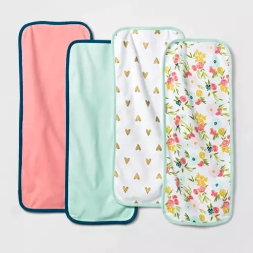 Baby Girls' 4pk Burp Cloth Cloud Island™ - Mint/Pink