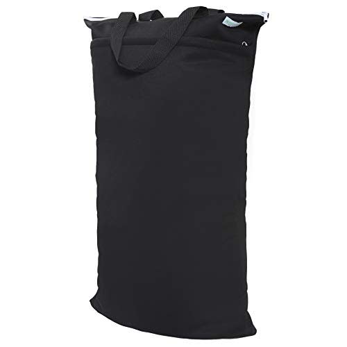 wegreeco Reusable Hanging Wet Dry Cloth Diaper Bag (Black)