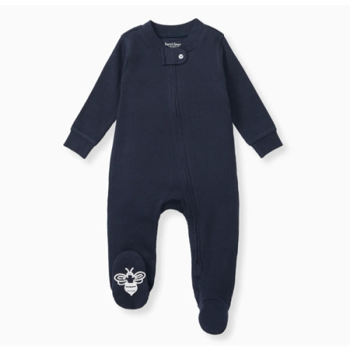 Solid Rib Organic Cotton Sleep & Play - Midnight – Burt's Bees Baby