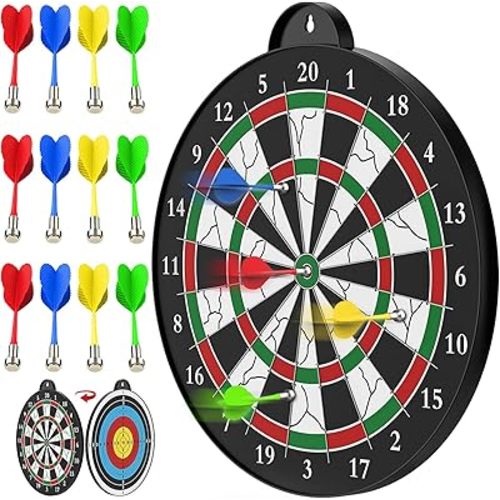 Magnetic Dart Board - 12pcs Magnetic Darts - Excellent Indoor Game and Party Games - Gifts for 5 6 7 8 9 10 11 12 Year Old Boy Kids