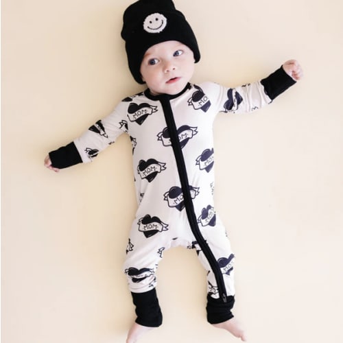 Bamboo Zip Romper | Mom Tattoo