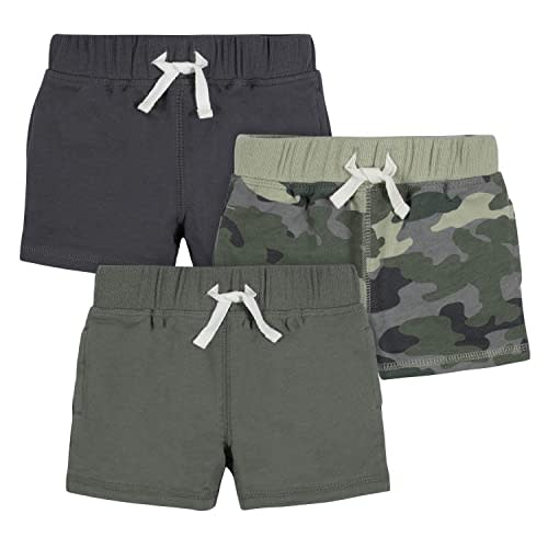 Gerber Baby Boys' Toddler 3-Pack Pull-On Knit Shorts
