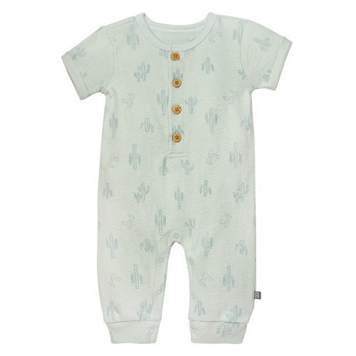 Modern Moments by Gerber Gender Neutral Short Sleeve Henley Romper, Sizes 0/3 Months - 24 Months