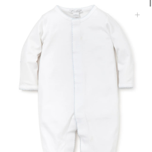 White/Blue Kissy Basics Footie NEW