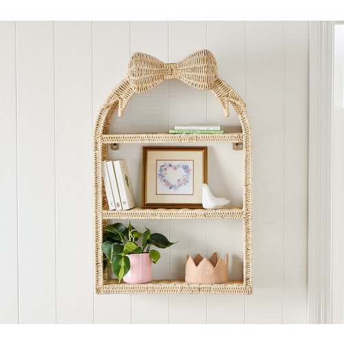 Rattan Bow Tiered Shelf (31"x20") | Pottery Barn Kids