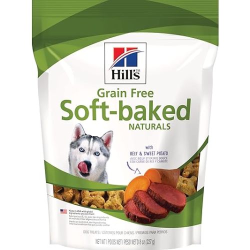 Hill's Grain Free Soft Baked Naturals, All Life Stages, Great Taste, Dog Treats, Beef & Sweet Potato, 8 oz Bag