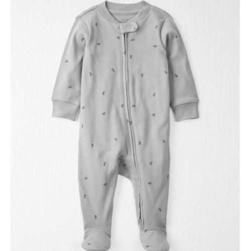 Baby Organic Cotton Sleep & Play Pajamas in Bows