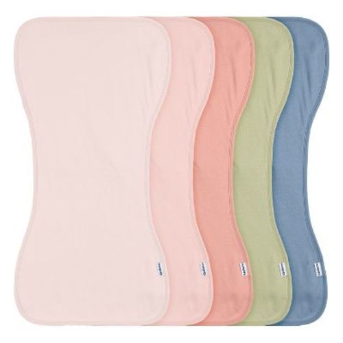 Gerber Baby Neutral Burp Cloths - White Black - One Size Fits Most - 5-Pack