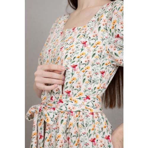 Versa Everywhere Dress with Nursing Zippers in Harvest Blooms