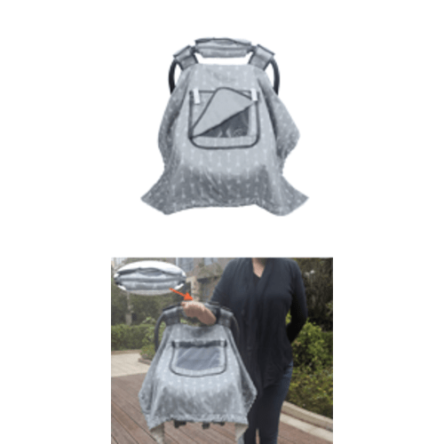 Shopping Cart Cover for Baby ICOPUCA Cotton High Chair Cover, Reversible, Machine Washable for Infant, Toddler, Boy or Girl (Grey Arrow Print)