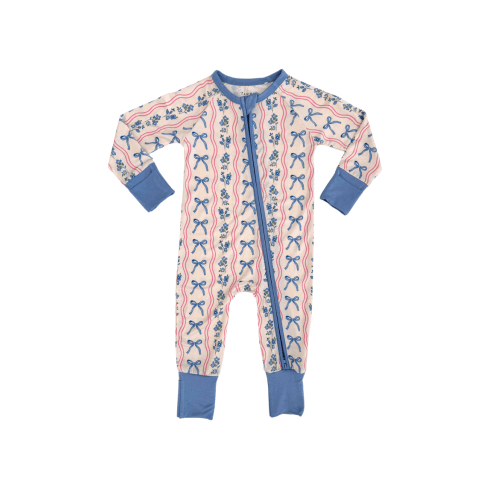 Amelia Bow Zipper Romper