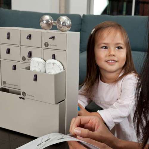 The Library Baby Keepsake Box, Slate - Savor | Maisonette