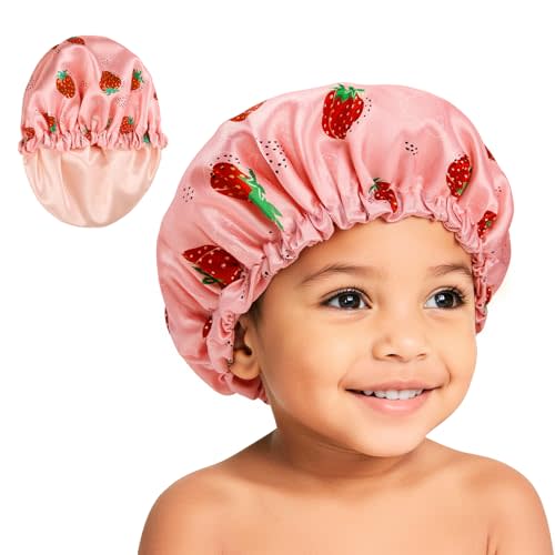 Zando Adjustable Satin Baby Bonnet Silk Toddler Sleep Cap Protects Curly Hair & Breakage Infant Hat for Girls Boys Newborn