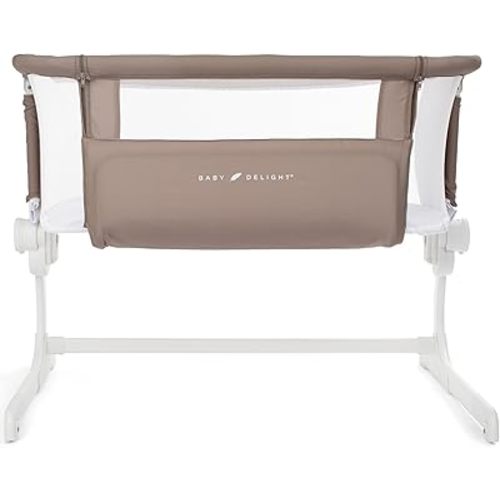 Baby Delight Beside Me Dreamer Bassinet | Bedside Sleeper & Baby Bassinet | 6-Position Height Adjustment | 100% GOTS Certified Organic Cotton Fabric | Organic Mocha