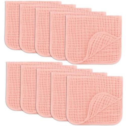 Muslin Burp Cloths Large 100% Cotton By Comfy Cubs (pacific Blue, Pack Of 10)