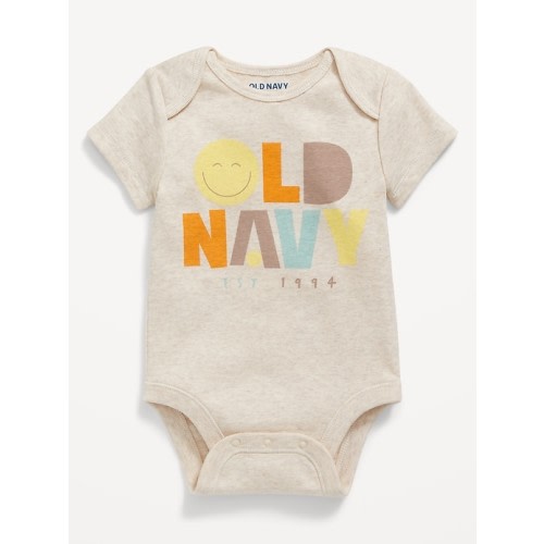 Unisex Short-Sleeve Logo-Graphic Bodysuit for Baby