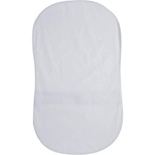 Halo Bassinest Fitted Sheet, 100% Cotton, Super Soft Bassinet Sheet for Baby Boys, Girls and Unisex, Breathable and Lightweight Mattress Pad Cover, Solid White