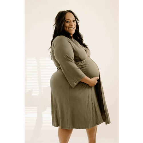 Lila Labor & Postpartum Gown in Sage