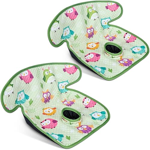COOLBEBE Infant Car Seat Protector for Potty Training, 2 Pack Dry Waterproof Car Seat Liner Toilet Training for Baby Infant Toddler, Piddle Pads Cover Pad for Strollers & Carseat (Green)